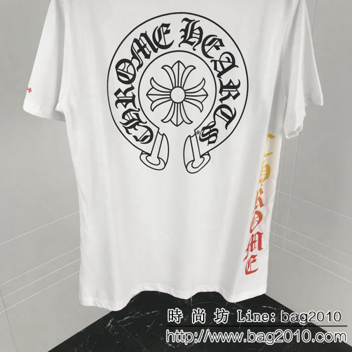 Chrome Hearts克羅心 19ss 彩虹馬蹄限定T恤 定制原版純棉面料 高版本情侶款 ydi2232
